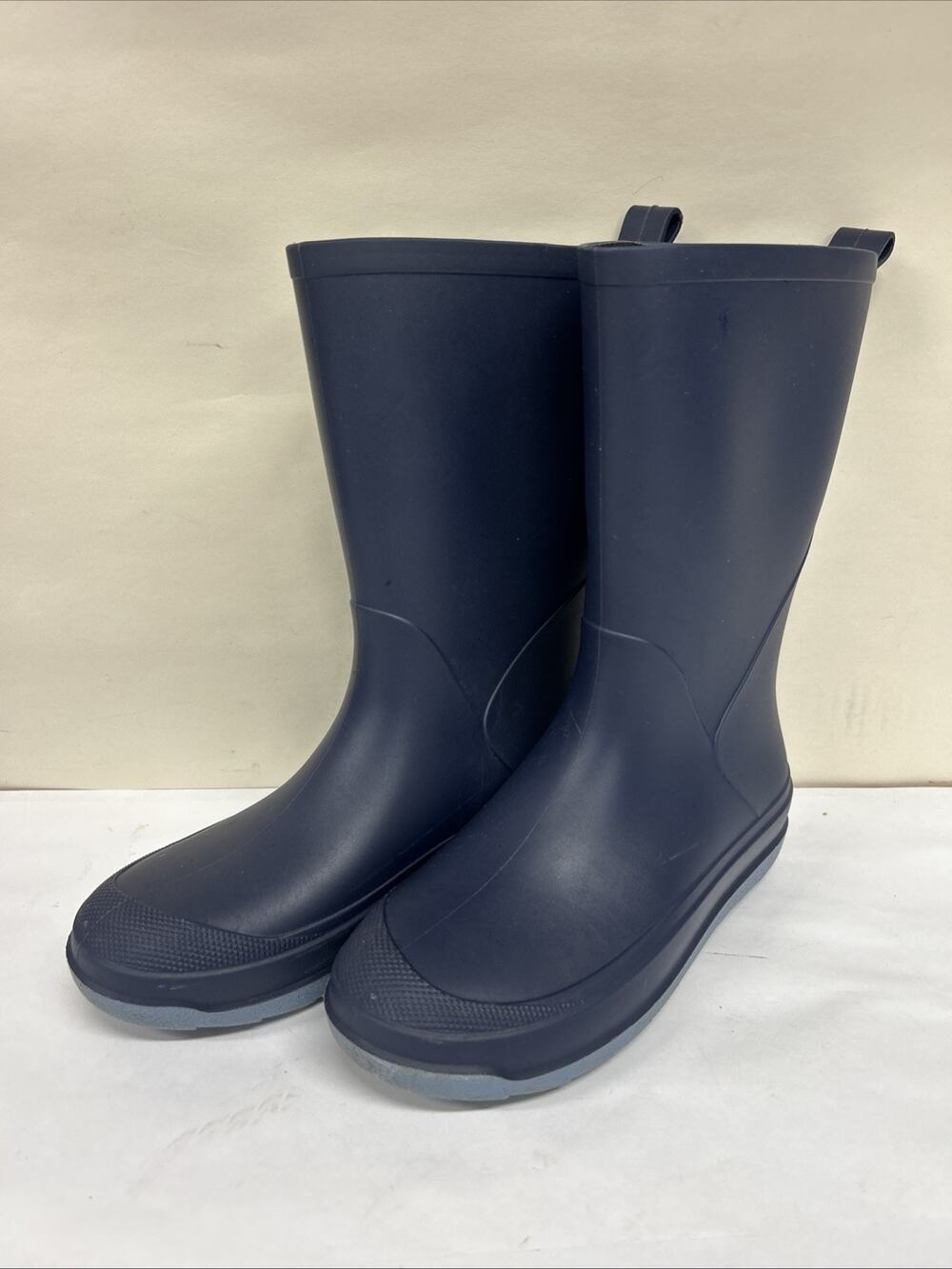 Cat & Jack Boys Rubber Rain Boots Size 2 USED